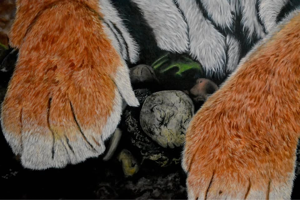 "Tiger" huge handmade Original Oil painting!! - photo 4