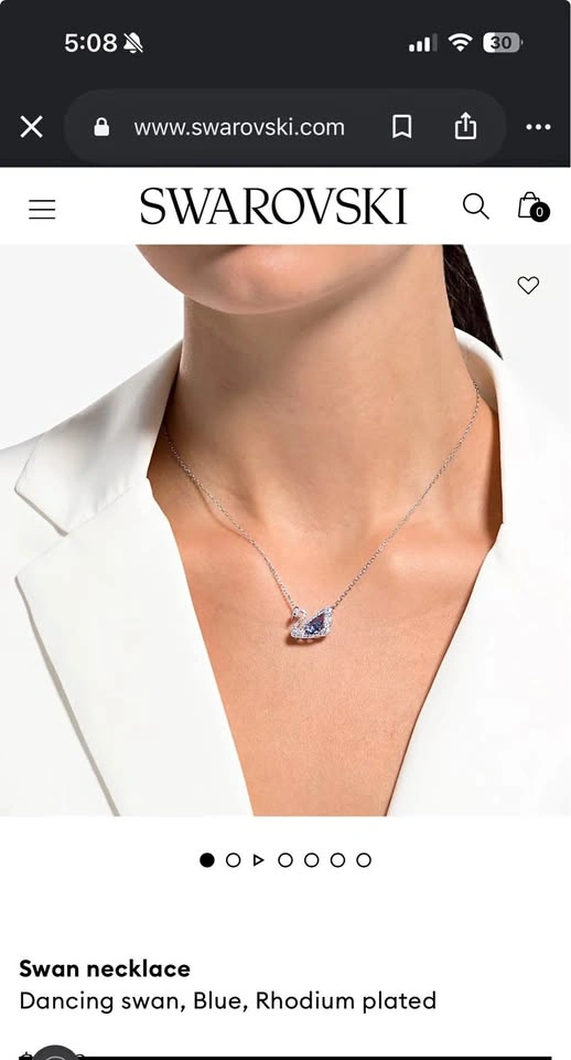 Swarovski dancing swan necklace