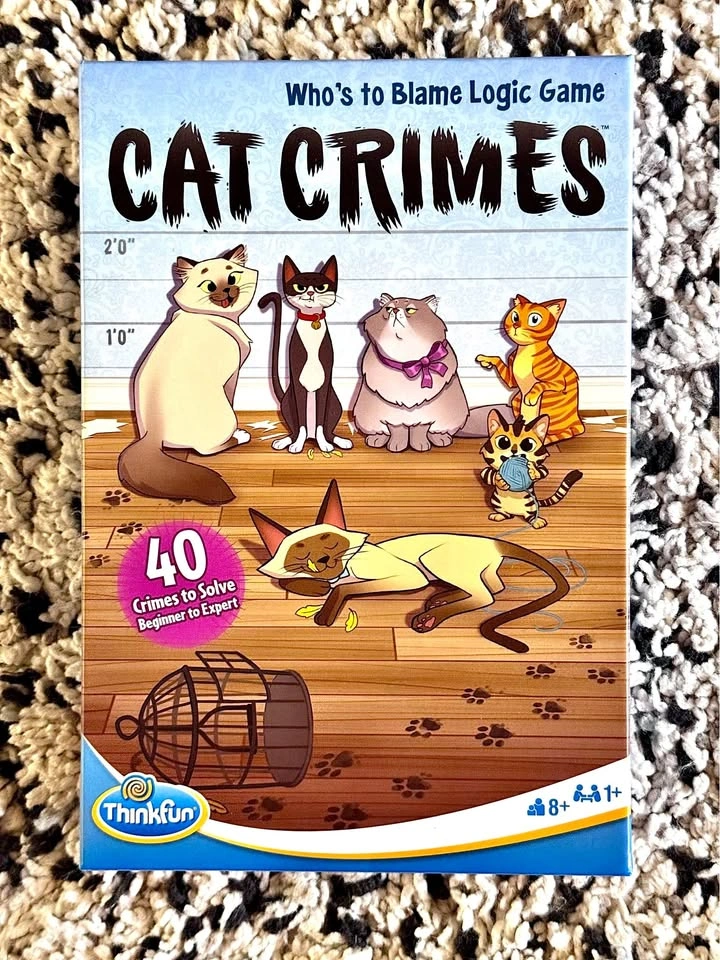 Cat Crimes Board Game Like New 8+