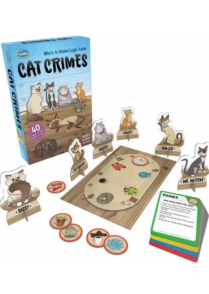 Cat Crimes Board Game Like New 8+ - photo 2