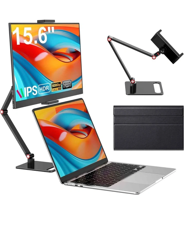 ZSCMALLS 15.6" Portable Monitor FHD 1080P IPS with Adjustable St - photo 3