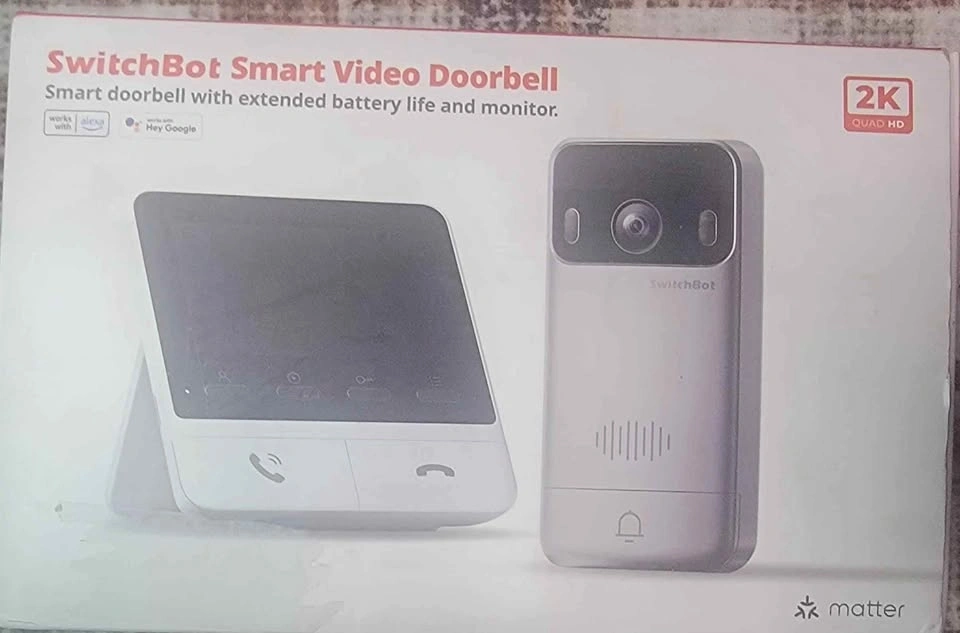SwitchBot Smart Video Doorbell 2K Quad HD with Monitor