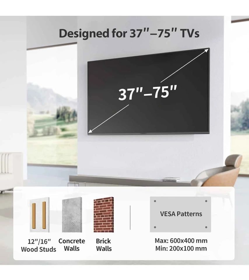 Pipishell Full Motion TV Wall Mount PILF6 - photo 4