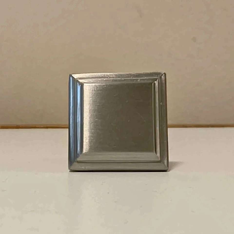 Square Brushed Nickel Cabinet Knob x 6