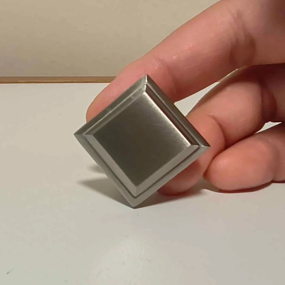 Square Brushed Nickel Cabinet Knob x 6 - photo 2