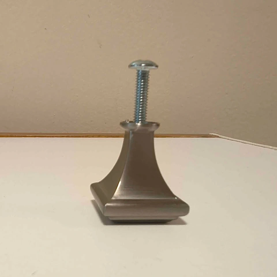 Square Brushed Nickel Cabinet Knob x 6 - photo 4