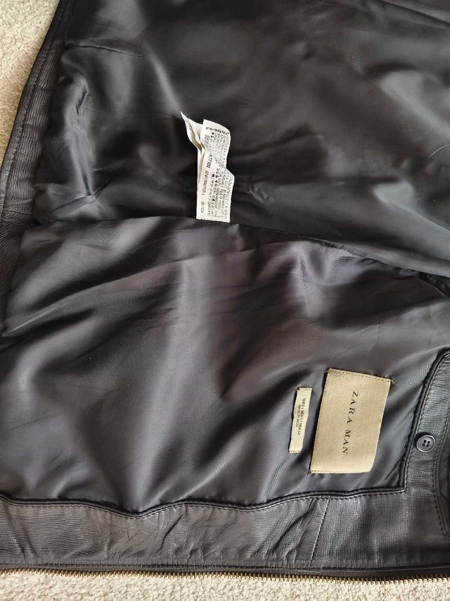 Zara Man Genuine Sheepskin Leather Jacket - Exc. Cond - photo 4