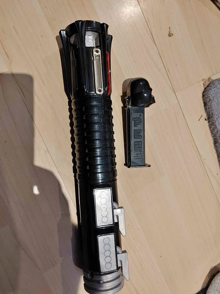 Star Wars toy collectible lot: Darth Vader Pez & Lightsaber