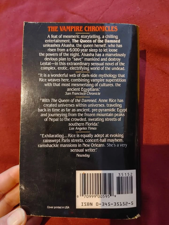 New, vintage paperback book. Anne Rice, Queen of the Damned. - photo 2
