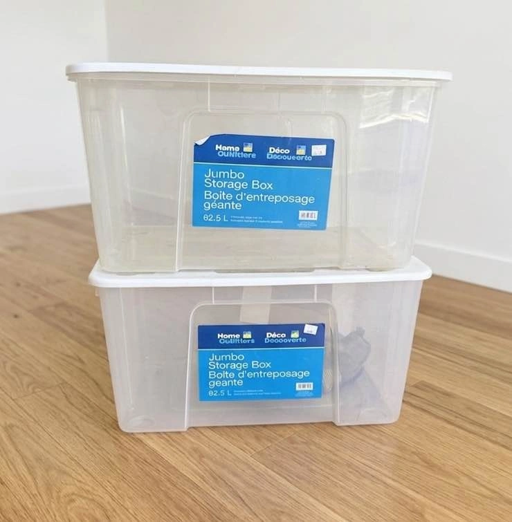 Set of 2 Jumbo Plastic Storage Boxes (62.5L) - photo 2