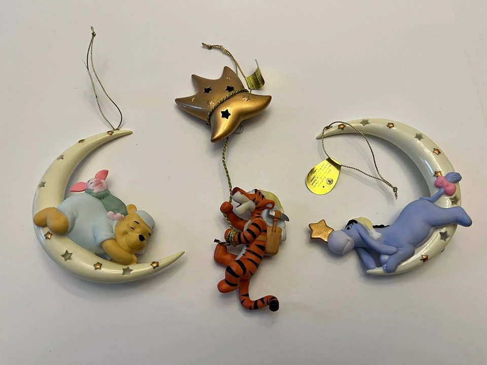 Set 3 - Bradford Editions Pooh’s Slumbertime Adventures Ornament