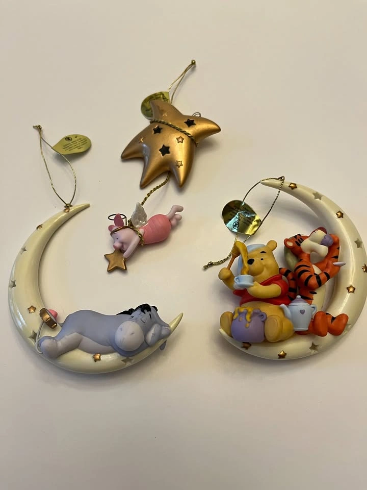Set 2 - Bradford Editions Pooh’s Slumbertime Adventures Ornament