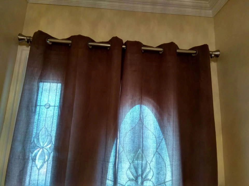 Brown 2 Panel Curtains, 84” x 39”. Almost New. - photo 2
