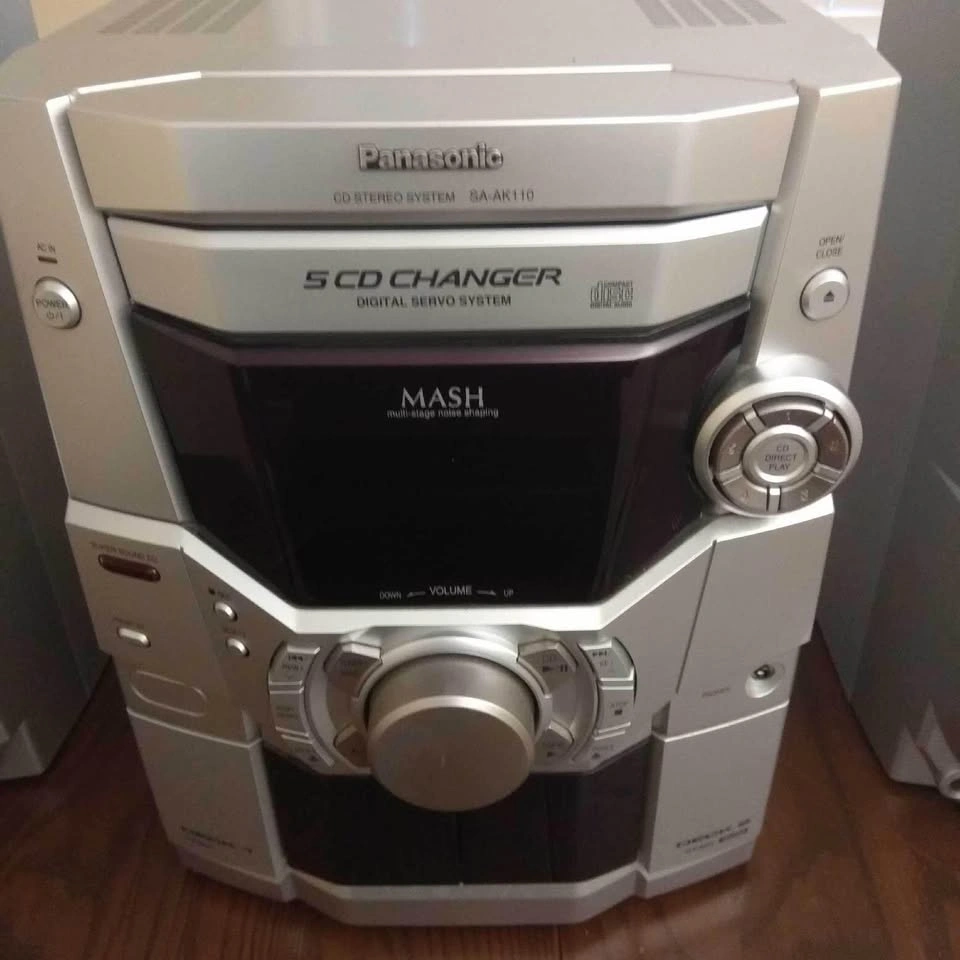 Panasonic Stereo, 13” x 8” x 9”, 5 CD changer, No Remote - photo 2