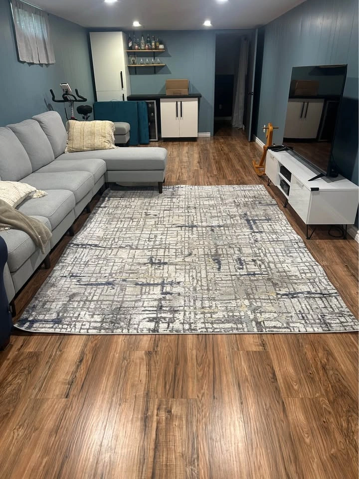 Modern Abstract Area Rug 9.5 x 6.5 - photo 2