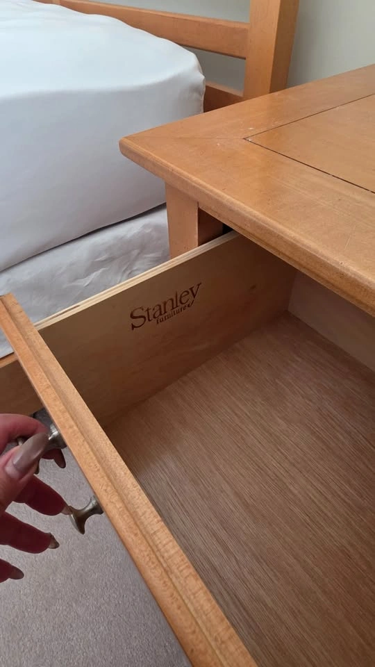 Stanley Preface 3-Drawer Nightstand – Light Wood Finish - photo 3