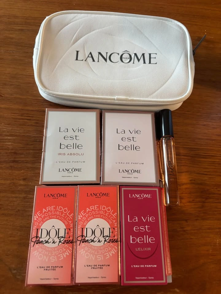 Lancôme Perfume Set: Tresor Rollerball, 5 Mini Samples, Bag - photo 2