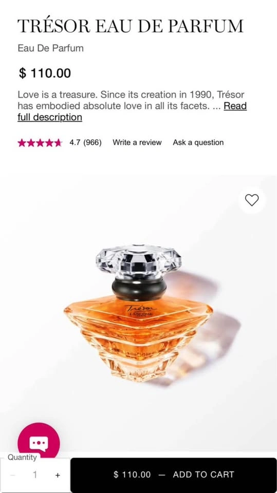 Lancôme Perfume Set: Tresor Rollerball, 5 Mini Samples, Bag - photo 4
