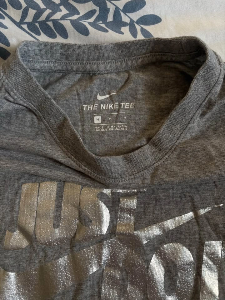Nike THE NIKE TEE long sleeve grey JUST DO IT shirt - photo 3