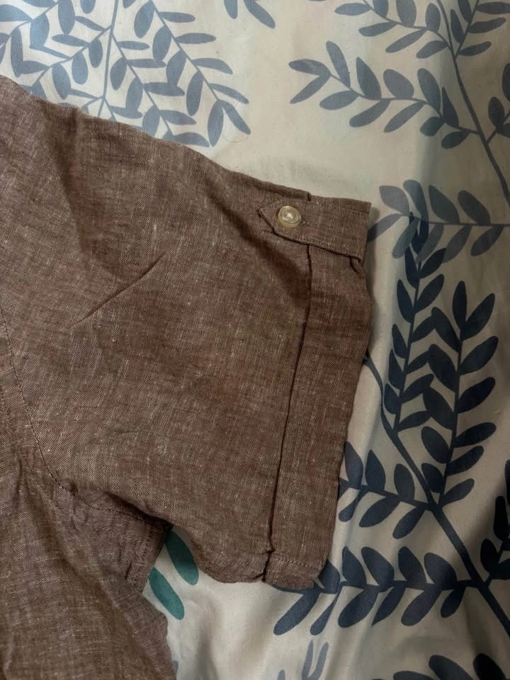 Banana Republic brown short sleeve button up shirt L - photo 4