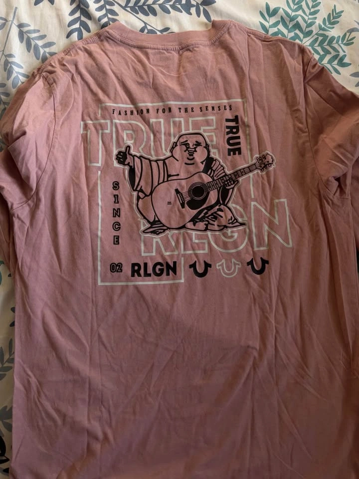 True Religion pink long sleeve t-shirt small - photo 2