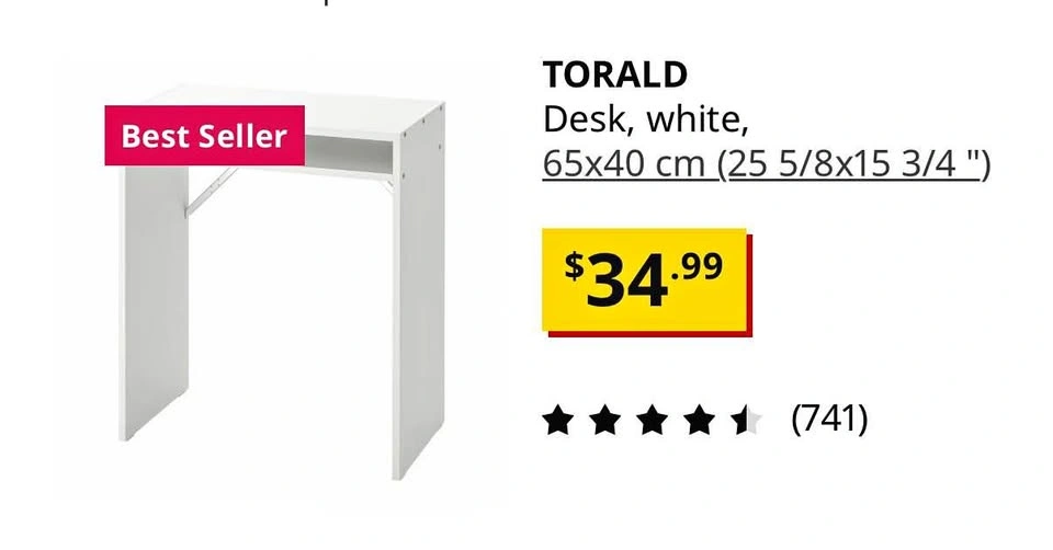 IKEA TORALD Fold-Down Desk and SMÄLLEN Swivel Chair