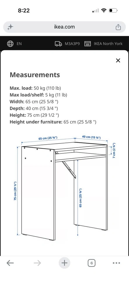 IKEA TORALD Fold-Down Desk and SMÄLLEN Swivel Chair - photo 3