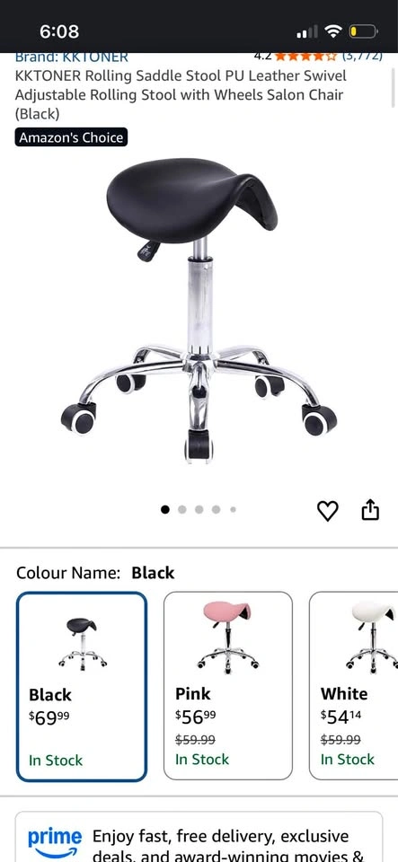 Rolling Saddle Stool