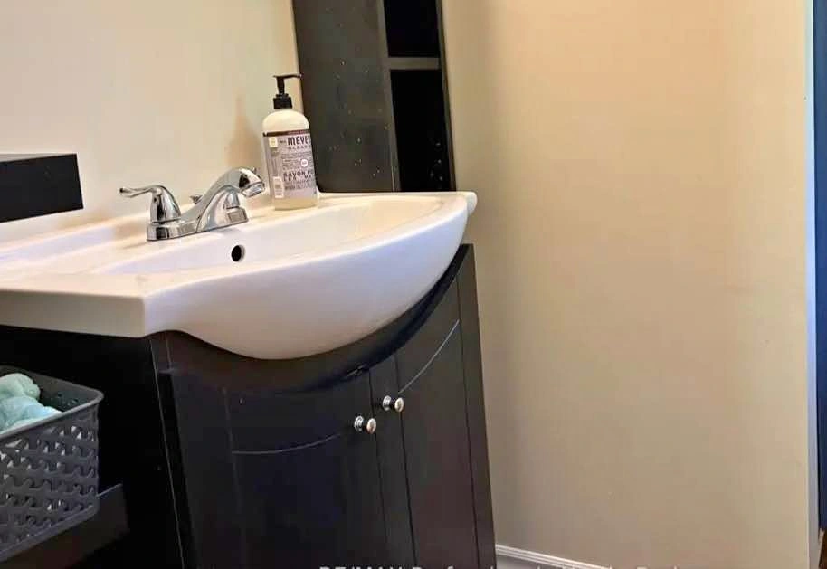 Bathroom vanity with sink and tap