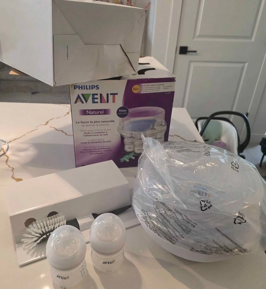 Newborn/Baby 0m+ Bottles(2), Sterilizer and Brush Set - photo 2