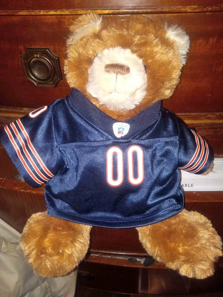 Chicago bears plush bear in football jersey vintage 2000