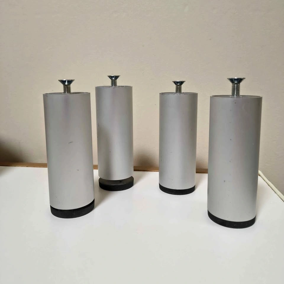 4-pack silver metal furniture legs