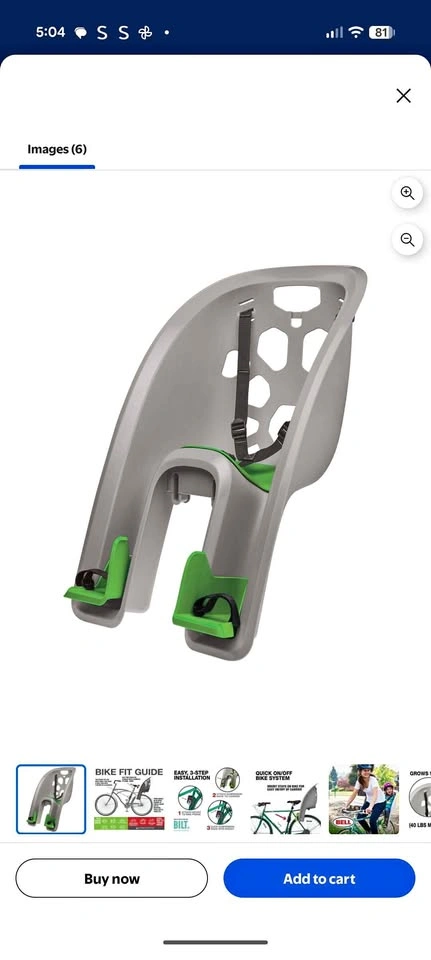 Bell child bicycle seat