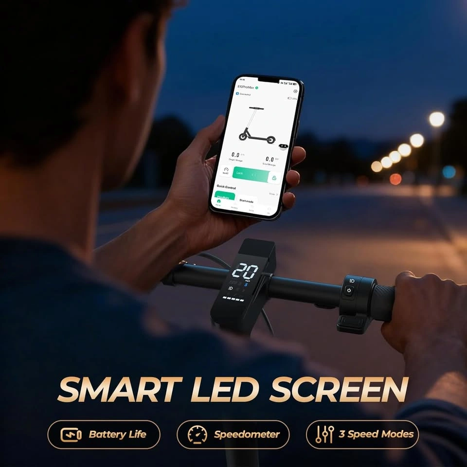Electric Scooter with LED Screen & App Control - NEW - photo 2