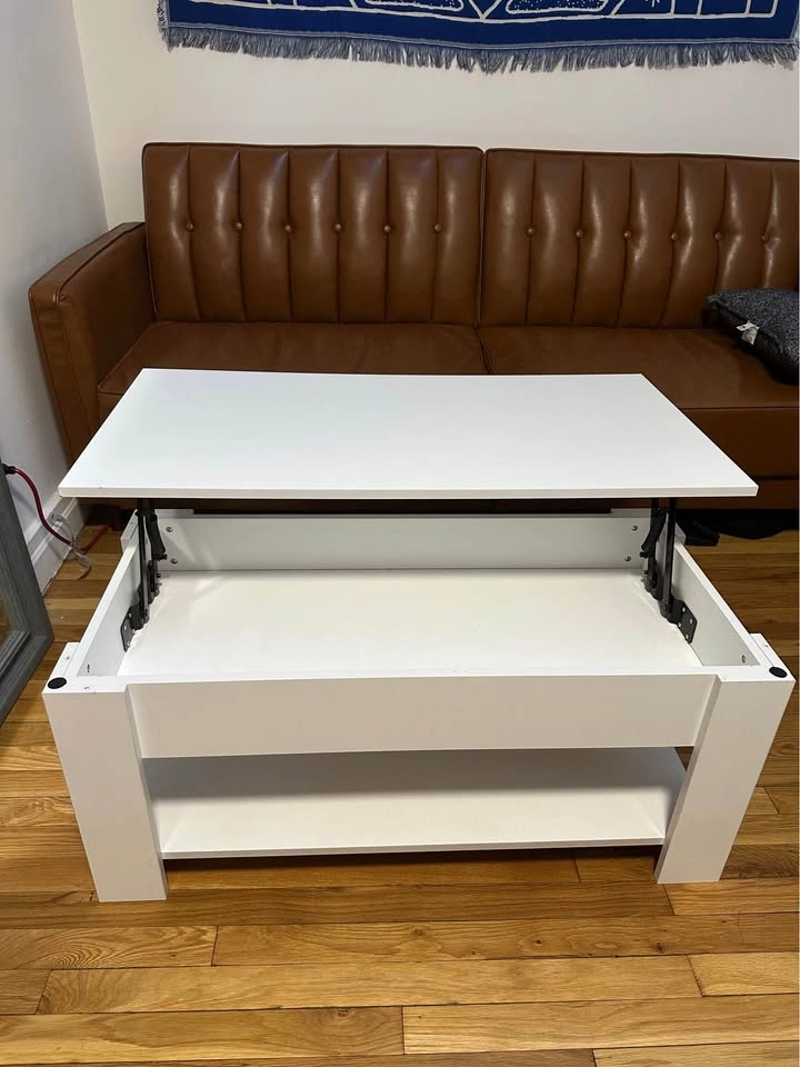 White Lift Top Coffee Table - photo 2