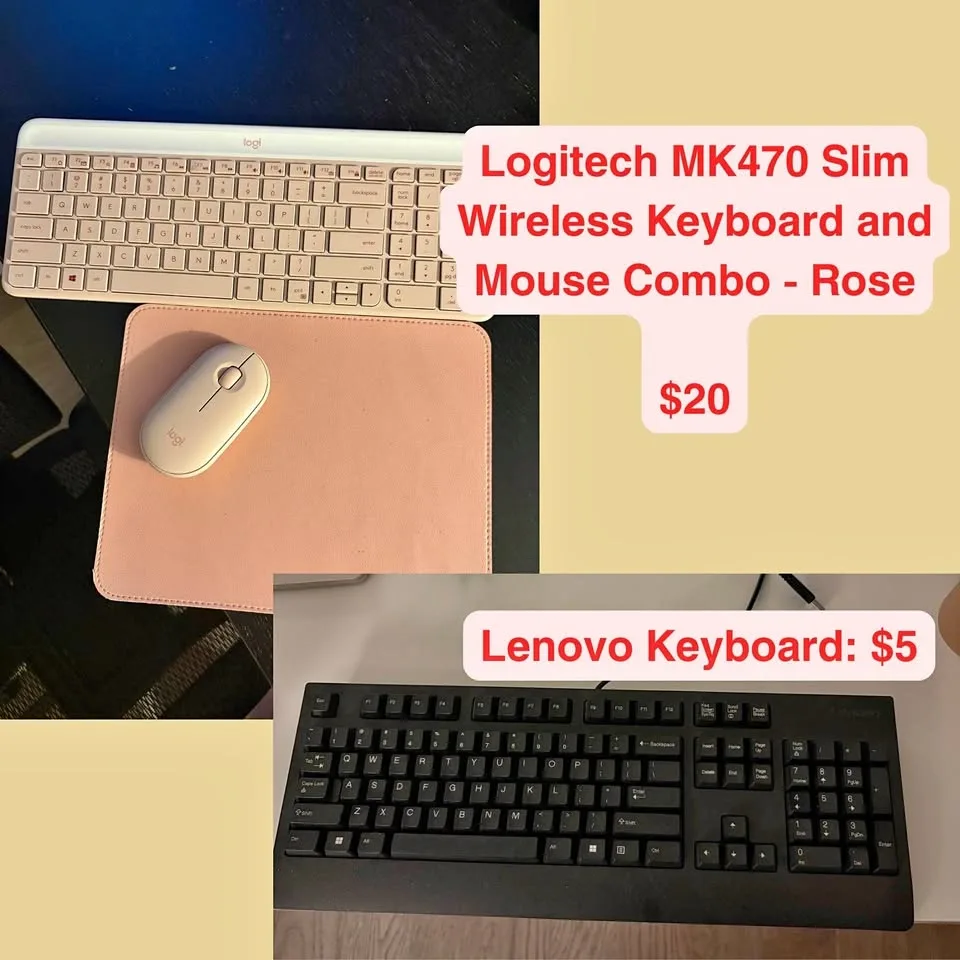 Logitech MK470 SLIM COMBO - Pink