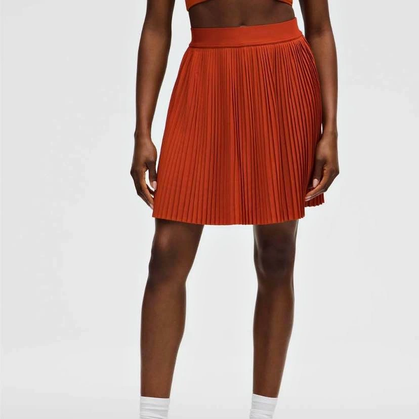 NWT Lululemon Pleated High-Rise Tennis Skirt - Autumn Rust, XS