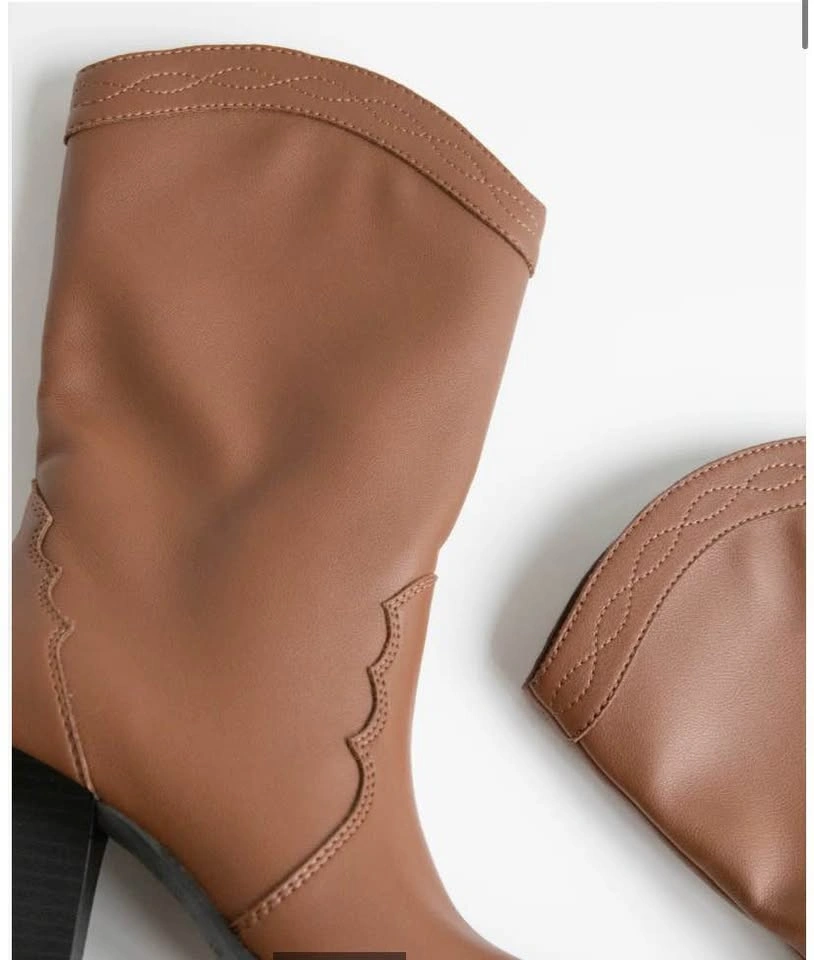 Oak and Fort Vegan Leather Cowboy Boots - photo 3