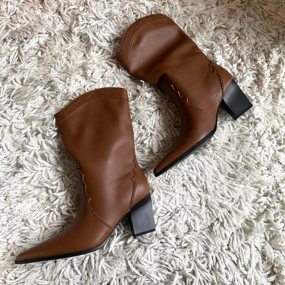 Oak and Fort Vegan Leather Cowboy Boots - photo 5