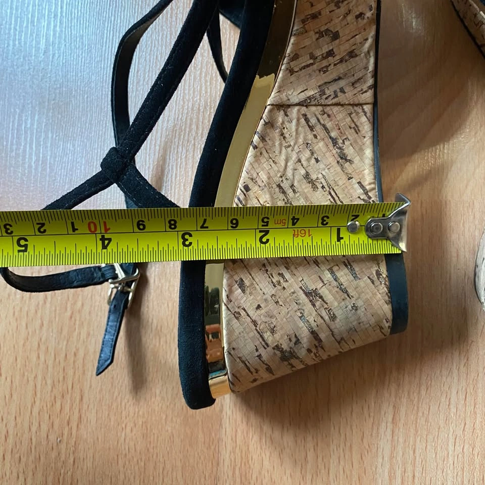 D:FUSE black platform wedge sandals - Size 6 - photo 4