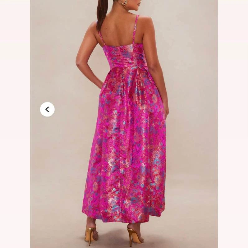 NWT Satin Floral Dress - Size XS - photo 2