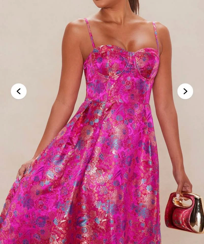 NWT Satin Floral Dress - Size XS - photo 3