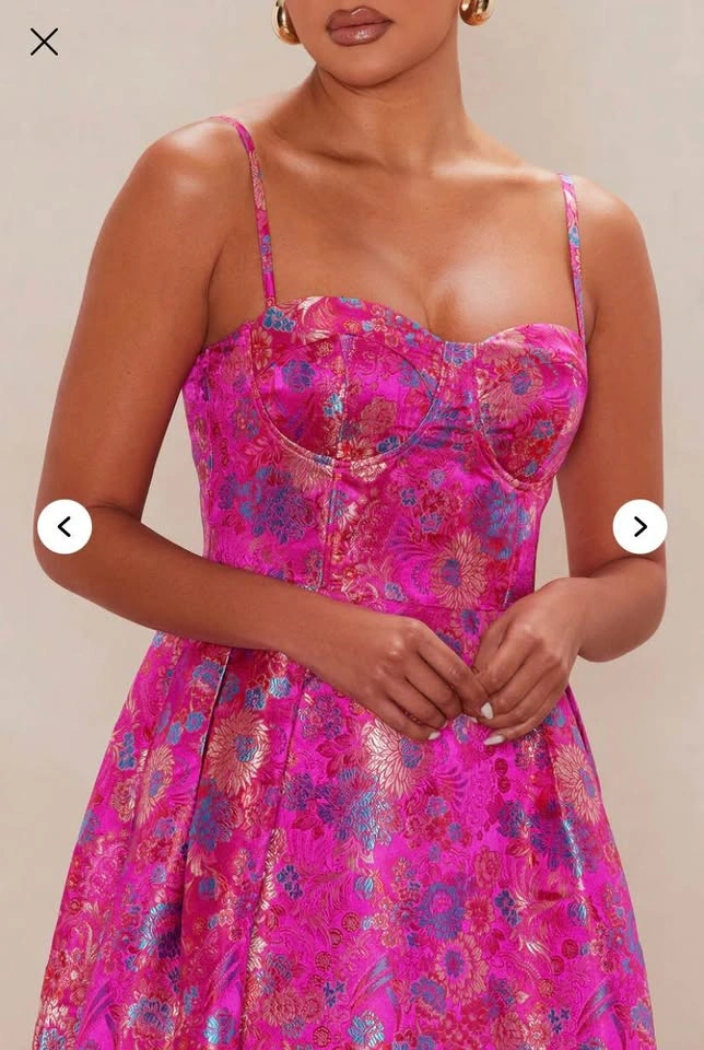 NWT Satin Floral Dress - Size XS - photo 4