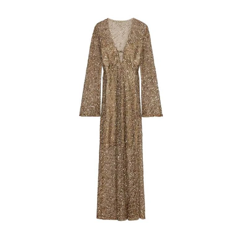 Sequin Maxi Dress - Size S - photo 3