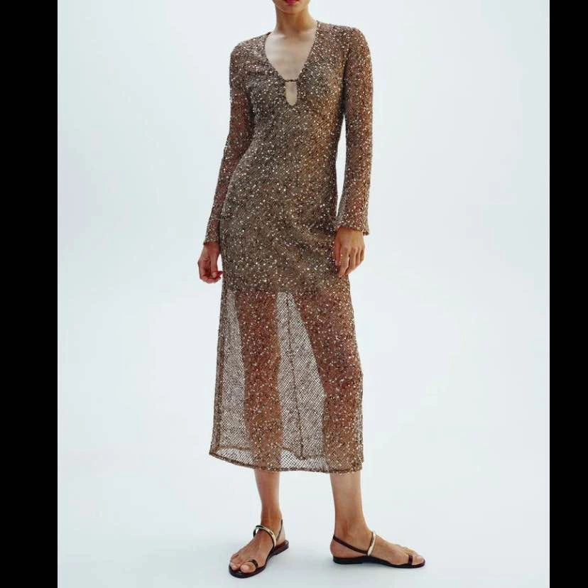 Sequin Maxi Dress - Size S - photo 5
