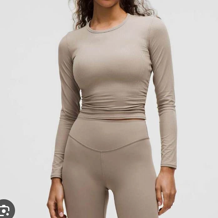 NWT Lululemon All It Takes Ribbed Long Sleeve - Warm Ash Grey
