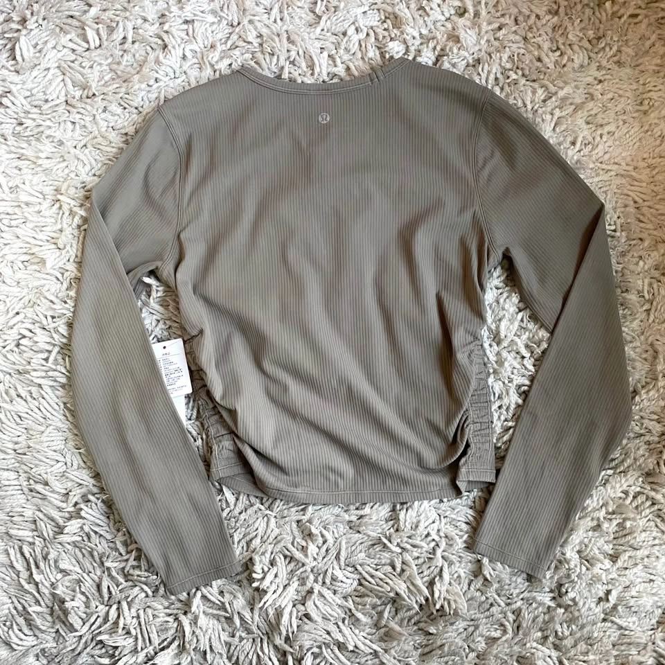NWT Lululemon All It Takes Ribbed Long Sleeve - Warm Ash Grey - photo 4