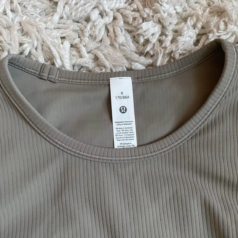 NWT Lululemon All It Takes Ribbed Long Sleeve - Warm Ash Grey - photo 5