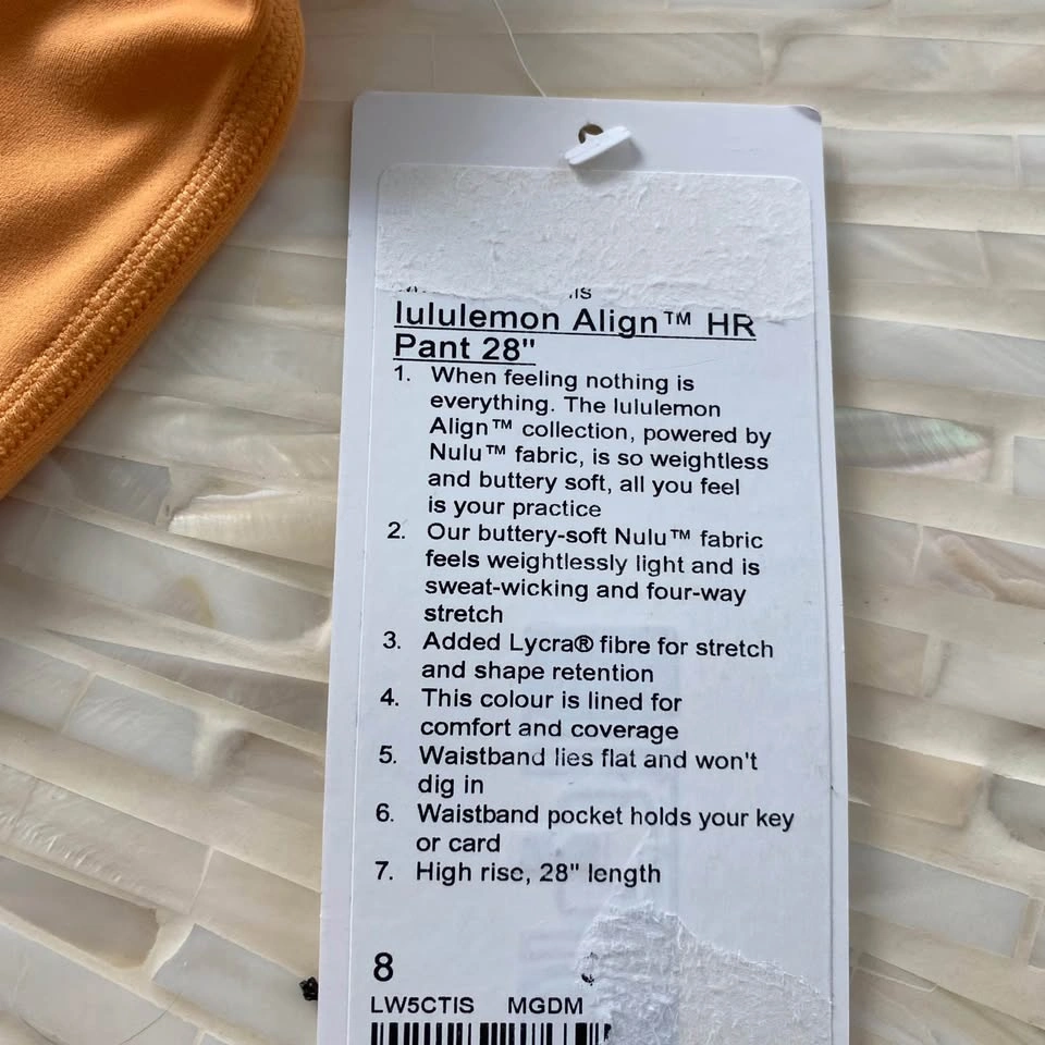 NWT Lululemon Align High Rise Legging 28” - Size 8 - photo 5