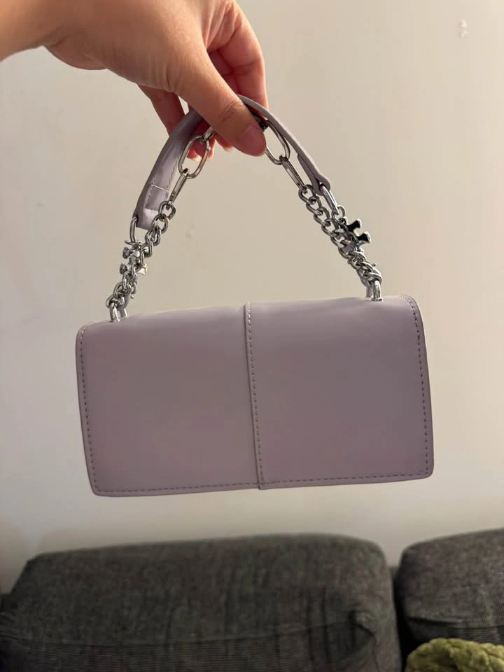 Purple Handbag with Puzzle Details - photo 5